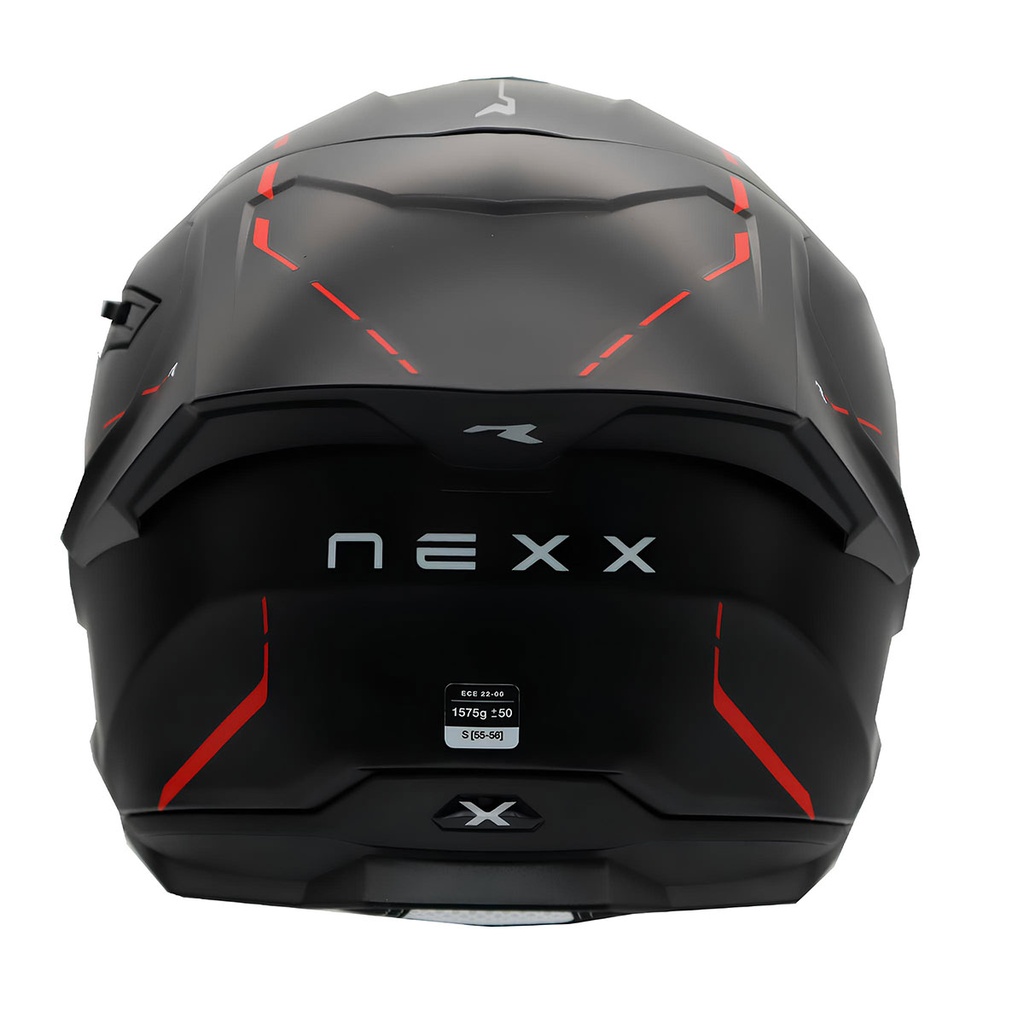 NEXX Y.100R REACT MAT SİYAH-KIRMIZI KASK | More Team